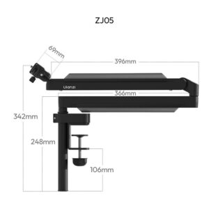 Ulanzi zj05 adjustable microphone boom arm แขนไมโครโฟน ขาจับไมค์หนีบโต๊ะ 28