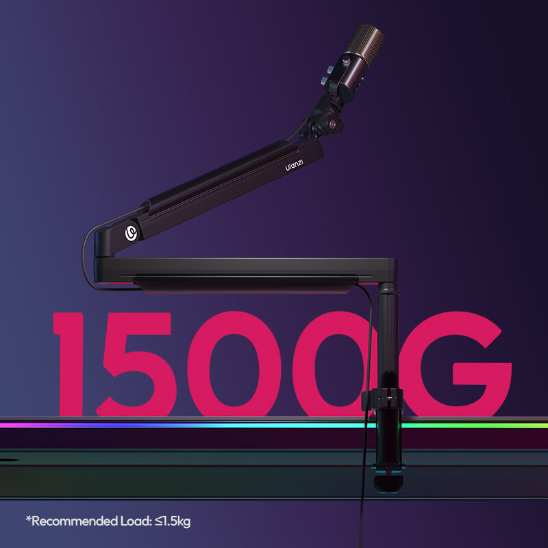 Ulanzi zj05 adjustable microphone boom arm แขนไมโครโฟน ขาจับไมค์หนีบโต๊ะ 3