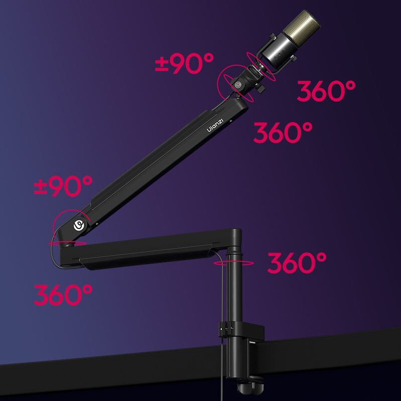 Ulanzi zj05 adjustable microphone boom arm แขนไมโครโฟน ขาจับไมค์หนีบโต๊ะ 4