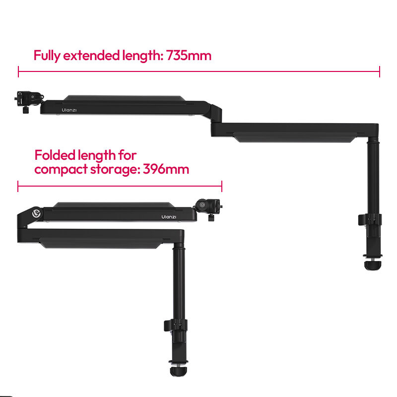 Ulanzi zj05 adjustable microphone boom arm แขนไมโครโฟน ขาจับไมค์หนีบโต๊ะ 6