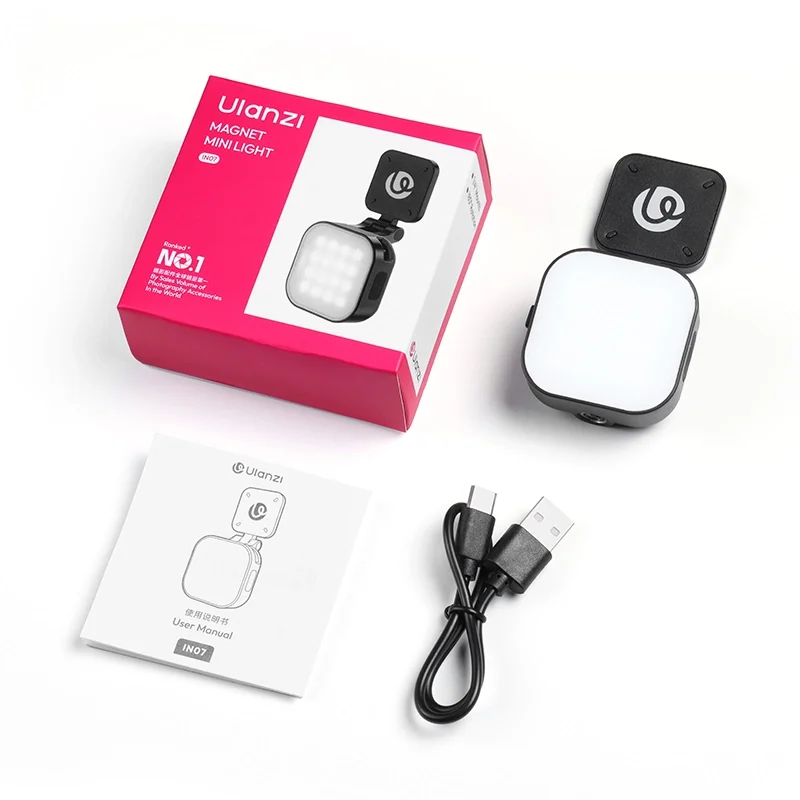 Ulanzi in07 magnetic fill light for insta360 go ultra mini ไฟเติมแสงแม่เหล็กขน (25)