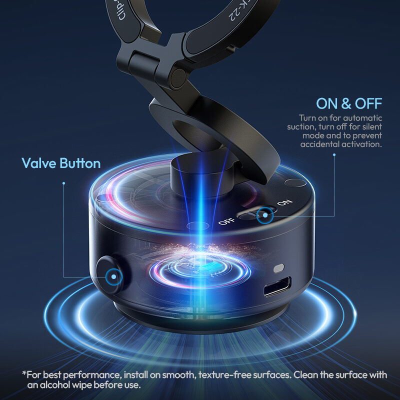 Ulanzi sk 22 clip on electric suction cup magmount ที่วางโทรศัพท์ แม่เหล็กดูดไฟฟ้า ขาตั้ง magsafe พร้อม maglock hook 4
