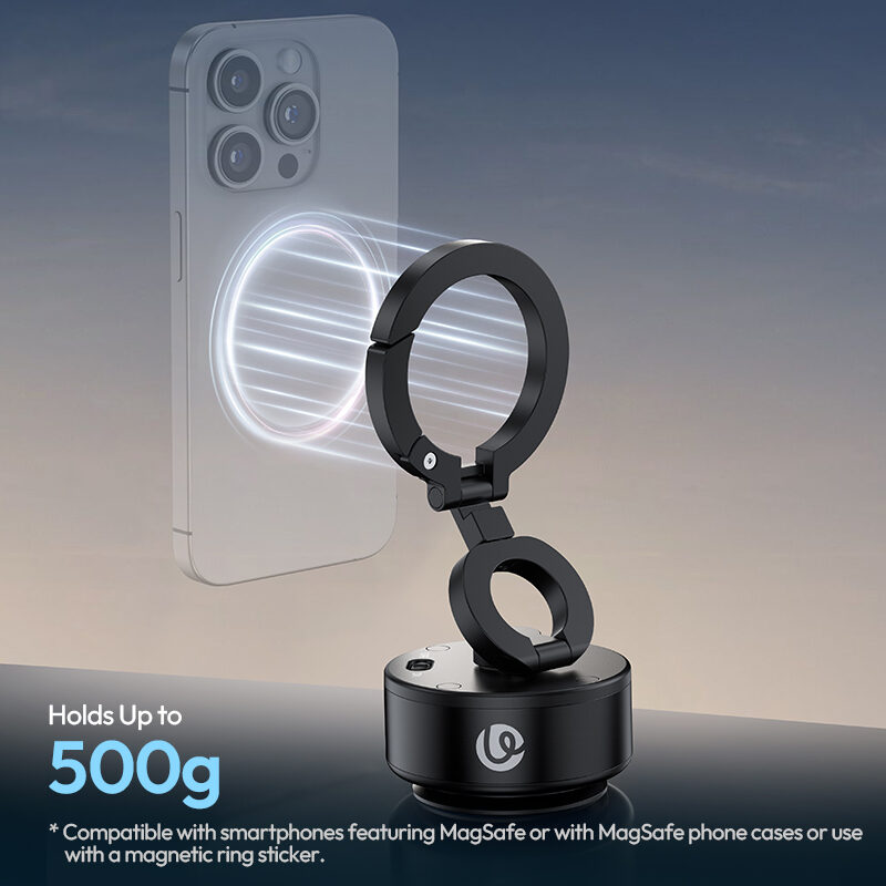 Ulanzi sk 22 clip on electric suction cup magmount ที่วางโทรศัพท์ แม่เหล็กดูดไฟฟ้า ขาตั้ง magsafe พร้อม maglock hook 9