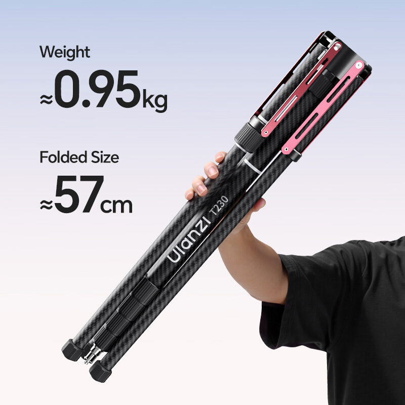 Ulanzi t230 reversible leg light stand ขาตั้งไฟ คาร์บอนไฟเบอร์ น้ำหนักเบา สูง 2.3 เมตร ขาตั้งกล้อง ไม้เซลฟี่ แขนบูม 2