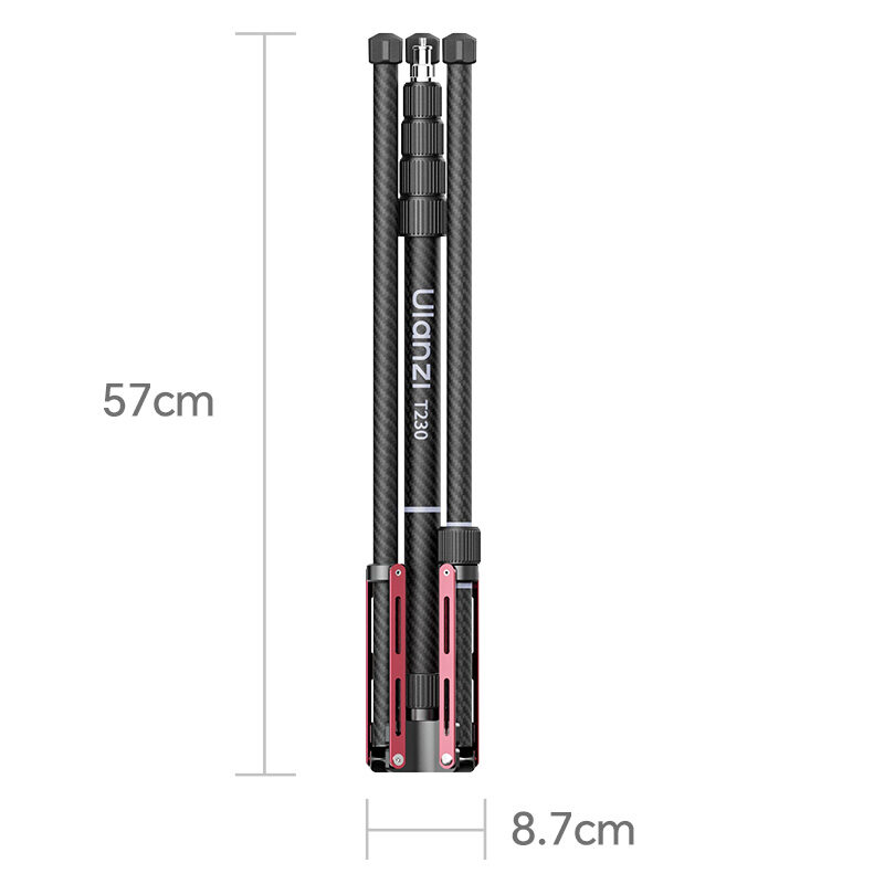 Ulanzi t230 reversible leg light stand ขาตั้งไฟ คาร์บอนไฟเบอร์ น้ำหนักเบา สูง 2.3 เมตร ขาตั้งกล้อง ไม้เซลฟี่ แขนบูม 20