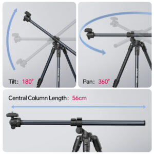Ulanzi tt59 horizontal center column tripod ขาตั้งกล้อง ขาตั้งมุมท็อป14