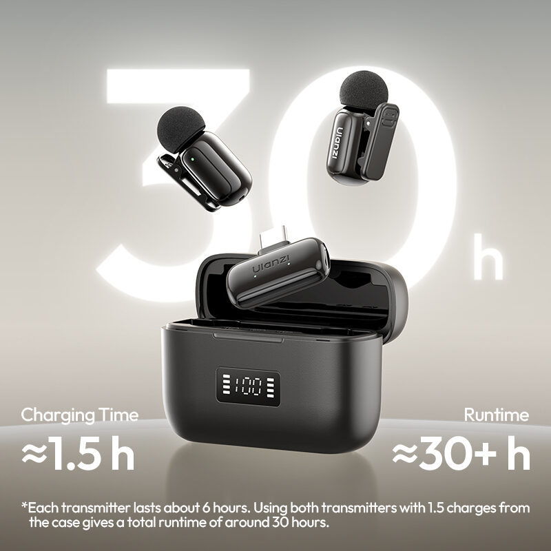 Ulanzi a200 mini mic ไมโครโฟนไร้สายจิ๋ว เสียงระดับมืออาชีพ น้ำหนักเพียง 6g (18)