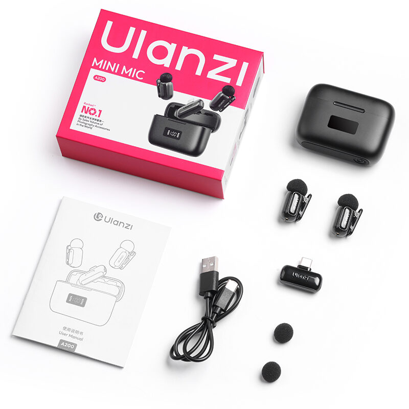 Ulanzi a200 mini mic ไมโครโฟนไร้สายจิ๋ว เสียงระดับมืออาชีพ น้ำหนักเพียง 6g (24)