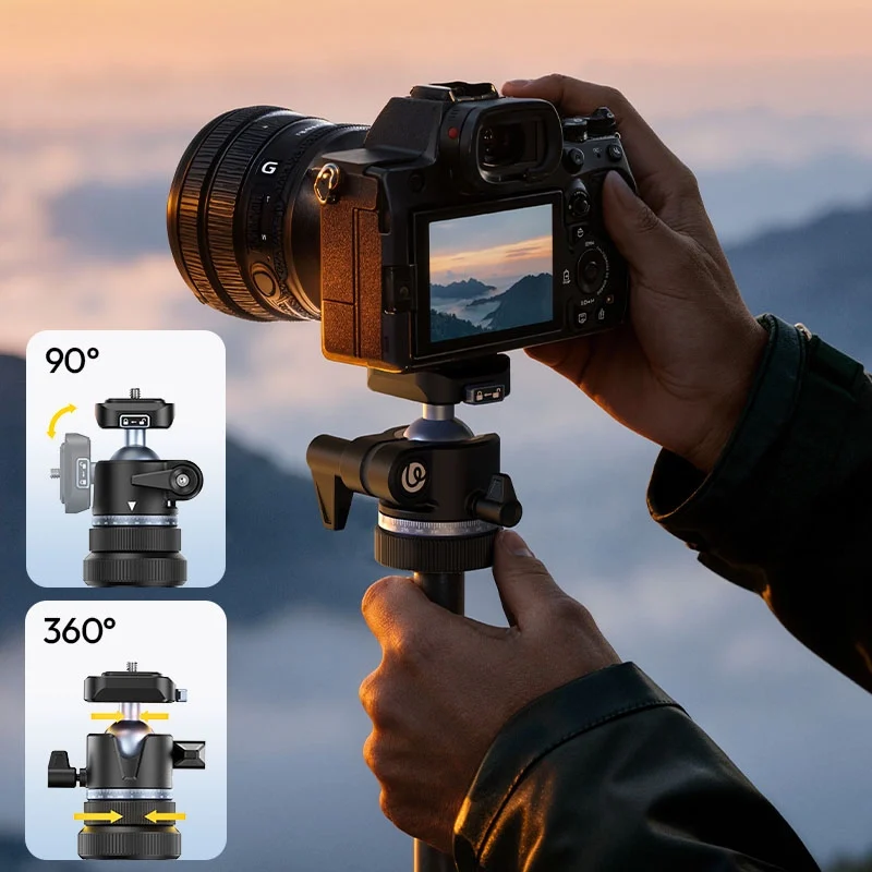 Ulanzi mt93 auto open tripod with uka ball head (t202) 7 